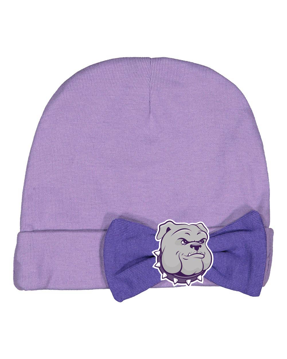 Portola Bulldog Rabbit Skins Premium Jersey Infant Bow Cap