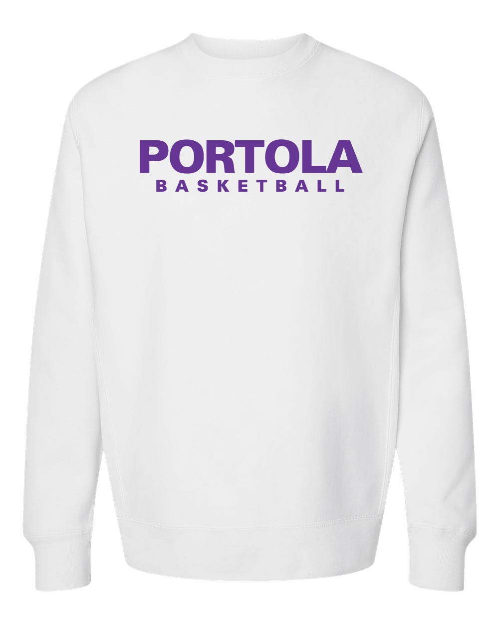 Portola Basketball Independent Trading Co Premium Heavyweight Cross-Grain Crewneck Sweatshirt