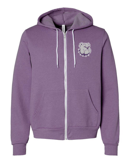 Portola Bulldog BELLA + CANVAS Sponge Fleece Full-Zip Hoodie