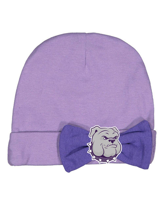 Portola Bulldog Rabbit Skins Premium Jersey Infant Bow Cap