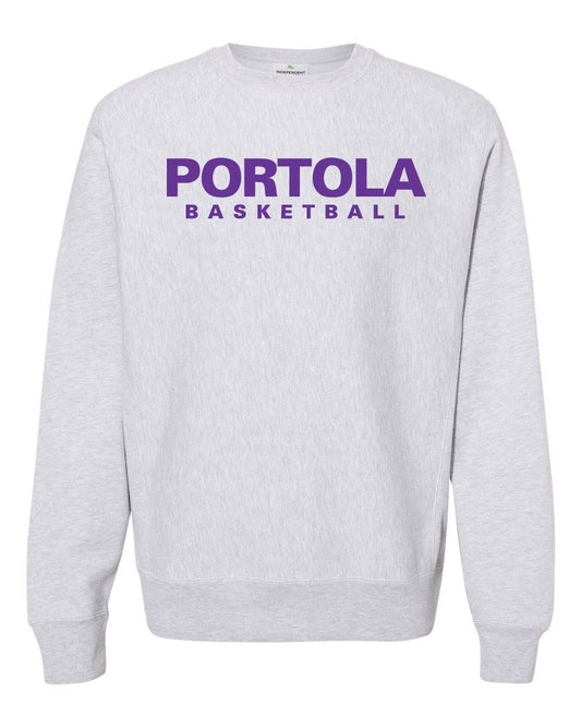 Portola Basketball Independent Trading Co Premium Heavyweight Cross-Grain Crewneck Sweatshirt