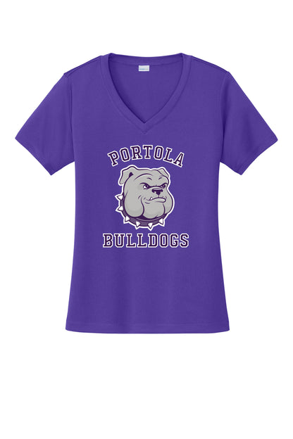 Portola Bulldogs Sport-Tek® Women's PosiCharge® Competitor™ V-Neck Tee
