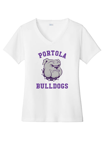 Portola Bulldogs Sport-Tek® Women's PosiCharge® Competitor™ V-Neck Tee